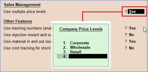 Price Levels and Price List in TallyERP9